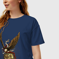 Футболка оверсайз женская Гигантский орёл, цвет: тёмно-синий — фото 2