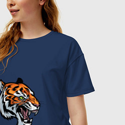 Футболка оверсайз женская Face Tiger, цвет: тёмно-синий — фото 2