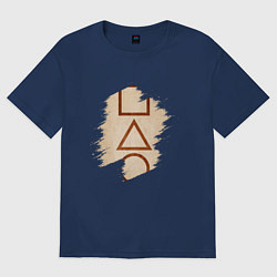 Футболка оверсайз женская Игра в кальмара: Приглашение, цвет: тёмно-синий