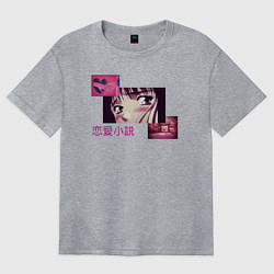 Футболка оверсайз женская Japan and Love, цвет: меланж