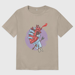 Женская футболка оверсайз Zombie Heart