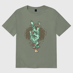 Футболка оверсайз женская Zombie Hand, цвет: авокадо