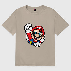Футболка оверсайз женская MarioFace, цвет: миндальный