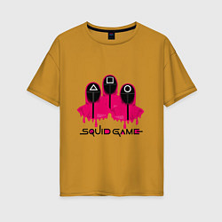 Футболка оверсайз женская Squid Soldiers, цвет: горчичный