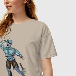 Футболка оверсайз женская Чего-то я не догоняю, цвет: миндальный — фото 2