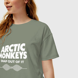 Футболка оверсайз женская Arctic Monkeys, группа, цвет: авокадо — фото 2