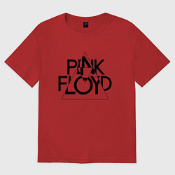 Футболка оверсайз женская PINK FLOYD LOGO ПИНК ФЛОЙД, цвет: красный