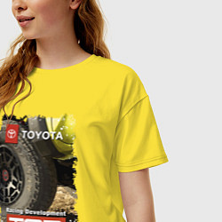 Футболка оверсайз женская Toyota Racing Development Team, цвет: желтый — фото 2