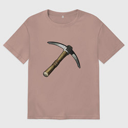 Футболка оверсайз женская Кирка из Раста, цвет: пыльно-розовый