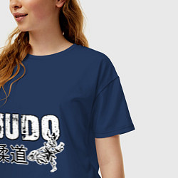 Футболка оверсайз женская Style Judo, цвет: тёмно-синий — фото 2