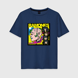 Футболка оверсайз женская Art Ramones, цвет: тёмно-синий