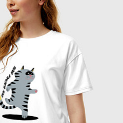 Футболка оверсайз женская Беги, Васька, беги!, цвет: белый — фото 2