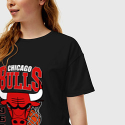 Футболка оверсайз женская Chicago Bulls NBA, цвет: черный — фото 2