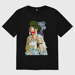 Футболка оверсайз женская Angry princess, цвет: черный