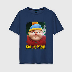 Футболка оверсайз женская Eric Cartman 3D South Park, цвет: тёмно-синий