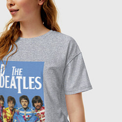 Футболка оверсайз женская The Beatles - world legend!, цвет: меланж — фото 2