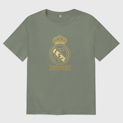 Футболка оверсайз женская Real Madrid gold logo, цвет: авокадо