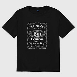 Футболка оверсайз женская CSKA MOSCOW since 1911, цвет: черный