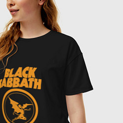 Футболка оверсайз женская Black Sabbath Vol 4 Рок группа, цвет: черный — фото 2