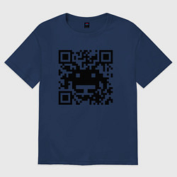 Футболка оверсайз женская QR-Monster, цвет: тёмно-синий