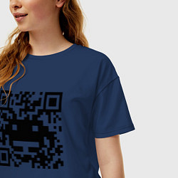 Футболка оверсайз женская QR-Monster, цвет: тёмно-синий — фото 2