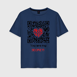 Футболка оверсайз женская QR-Love, цвет: тёмно-синий