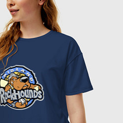 Футболка оверсайз женская Midland Rockhounds - baseball team, цвет: тёмно-синий — фото 2