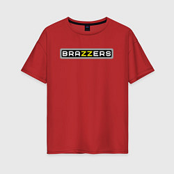 Футболка оверсайз женская Brazzers, цвет: красный