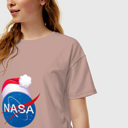 Футболка оверсайз женская NASA NEW YEAR 2022, цвет: пыльно-розовый — фото 2