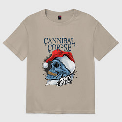 Футболка оверсайз женская Cannibal Corpse Happy New Year, цвет: миндальный