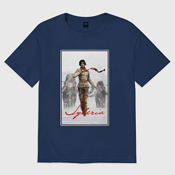 Футболка оверсайз женская SYBERIA, цвет: тёмно-синий