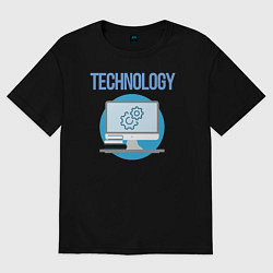 Футболка оверсайз женская IT Theme, цвет: черный