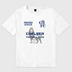 Футболка оверсайз женская CHELSEA F C ЧЕЛСИ Ф К, цвет: белый