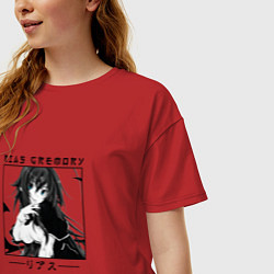 Футболка оверсайз женская Старшая школа DxD, Риас Гремори, цвет: красный — фото 2