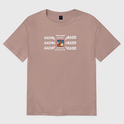 Футболка оверсайз женская Gachi Bass, цвет: пыльно-розовый