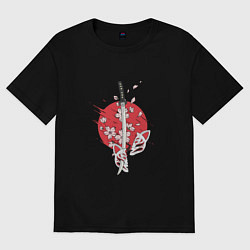 Футболка оверсайз женская Рассекающий клинок, цвет: черный