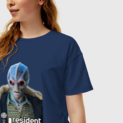 Футболка оверсайз женская Resident alien, цвет: тёмно-синий — фото 2