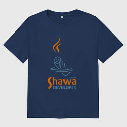 Футболка оверсайз женская Senior Shawa Developer, цвет: тёмно-синий
