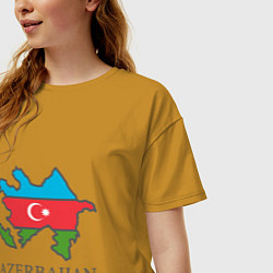 Футболка оверсайз женская Map Azerbaijan, цвет: горчичный — фото 2