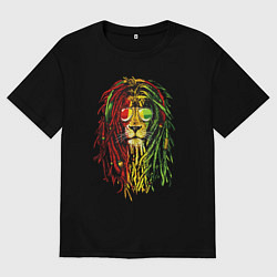 Футболка оверсайз женская Jam lioN, цвет: черный