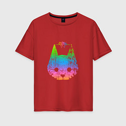 Футболка оверсайз женская Stray: Gradient, цвет: красный