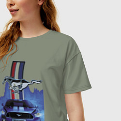 Футболка оверсайз женская Mustang - лучший среди равных!, цвет: авокадо — фото 2