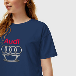 Футболка оверсайз женская Audi костет, цвет: тёмно-синий — фото 2