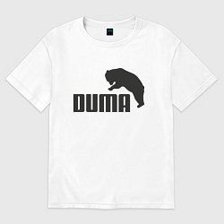 Футболка оверсайз женская Duma & Bear, цвет: белый