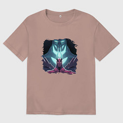 Футболка оверсайз женская Террорблэйд арт, цвет: пыльно-розовый