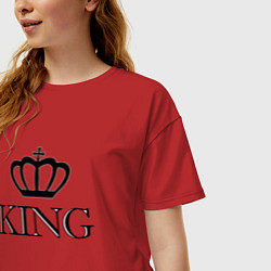 Футболка оверсайз женская KING Парные Король, цвет: красный — фото 2