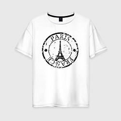 Женская футболка оверсайз Париж, Франция, Эйфелева башня