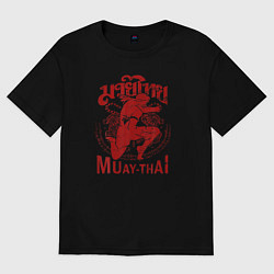 Футболка оверсайз женская Muay Thai Thailand, цвет: черный