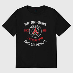 Футболка оверсайз женская PARIS SAINT - GERMAIN ПСЖ ФУТБОЛ, цвет: черный