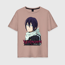 Футболка оверсайз женская Yato blue eyes, цвет: пыльно-розовый